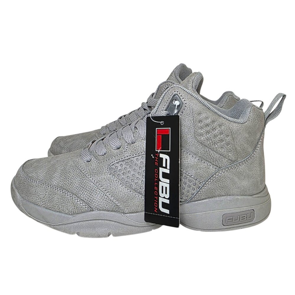FUBU Zone High-top Basketball Shoes Sneakers Gray Men's Size 7 Lace-up